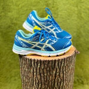 ASICS Dynamic Blue and Yellow Sneakers